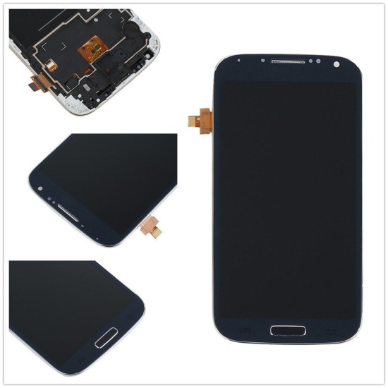 TOUCH+DISPLAY COM FRAME SAMSUNG GALAXY S4 I9505 5"AZUL